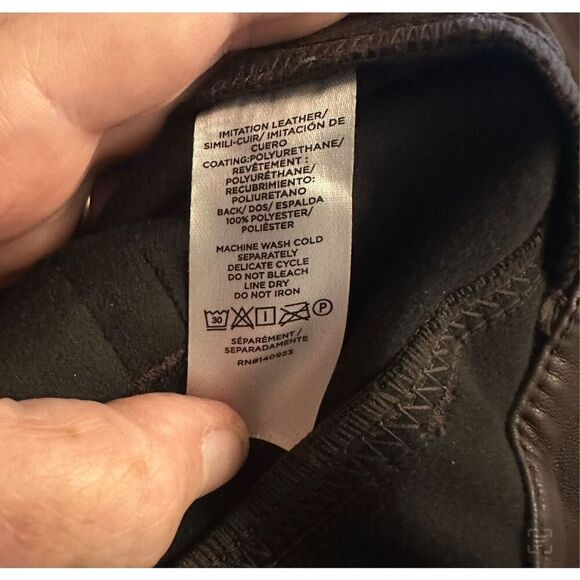 New! Loft Brown Vegan Leather Pants Sz 4 - Picture 4 of 4